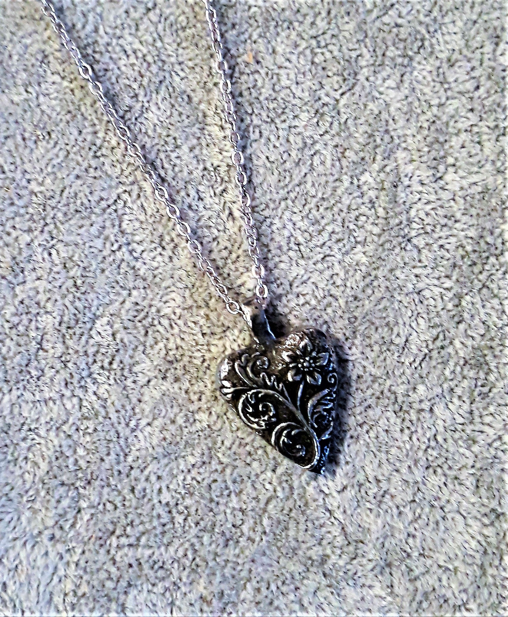 Pewter Floral Heart - Palo Verde Jewels