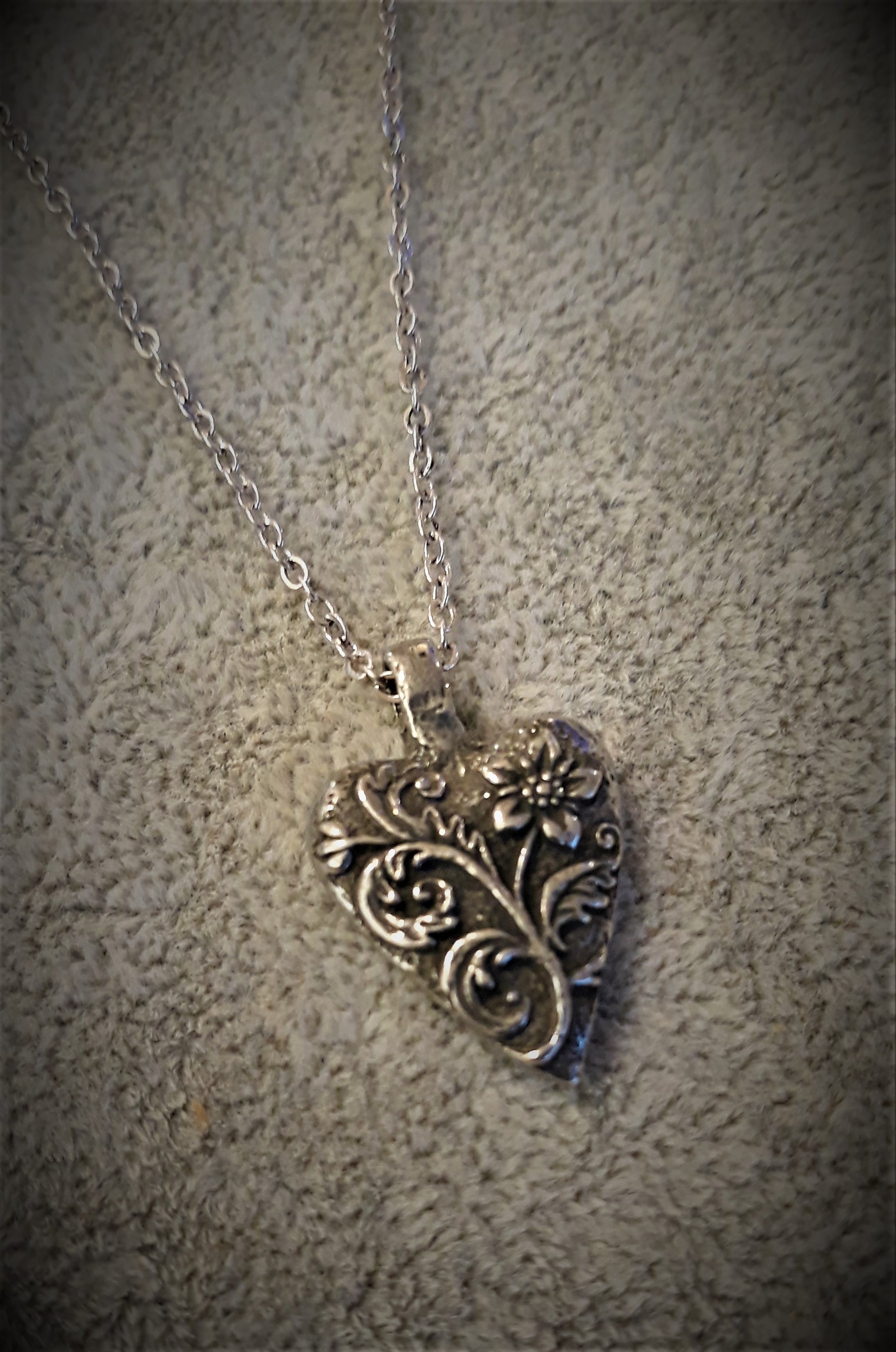 Pewter Floral Heart - Palo Verde Jewels