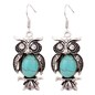 Silver-tone Owl Earings - Palo Verde Jewels