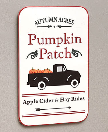 Harvest Truck Pumpkin Patch Sign