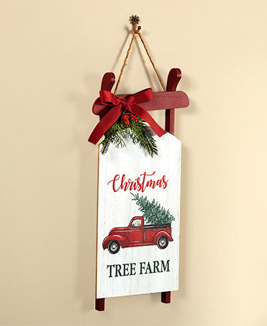 Red Truck Wall Decor Sled