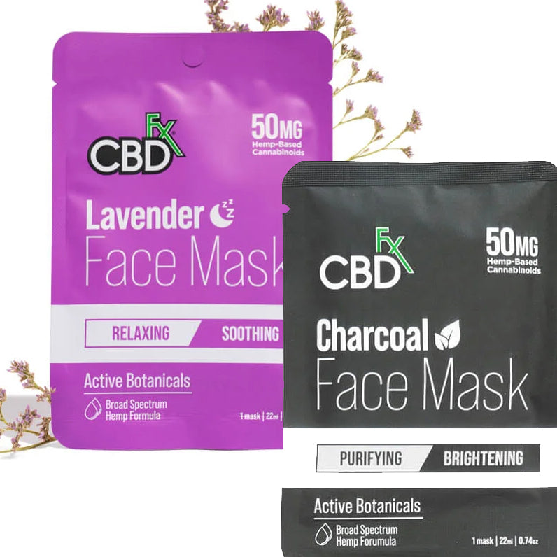 CBDfx Lavender And Charcoal Face Mask Set (1 Each)