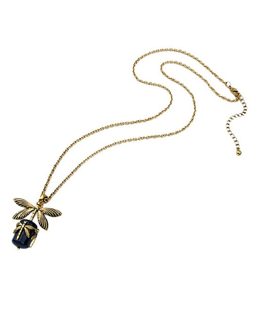 Goldtone Dragonfly Pendant Necklace - Palo Verde Jewels