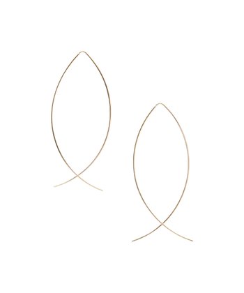 Goldtone Upside-Down Threader Earrings - Palo Verde Jewels