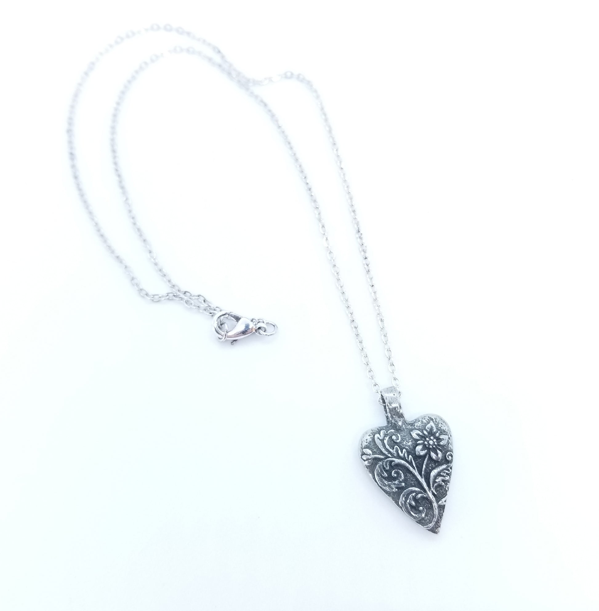 Pewter Floral Heart - Palo Verde Jewels