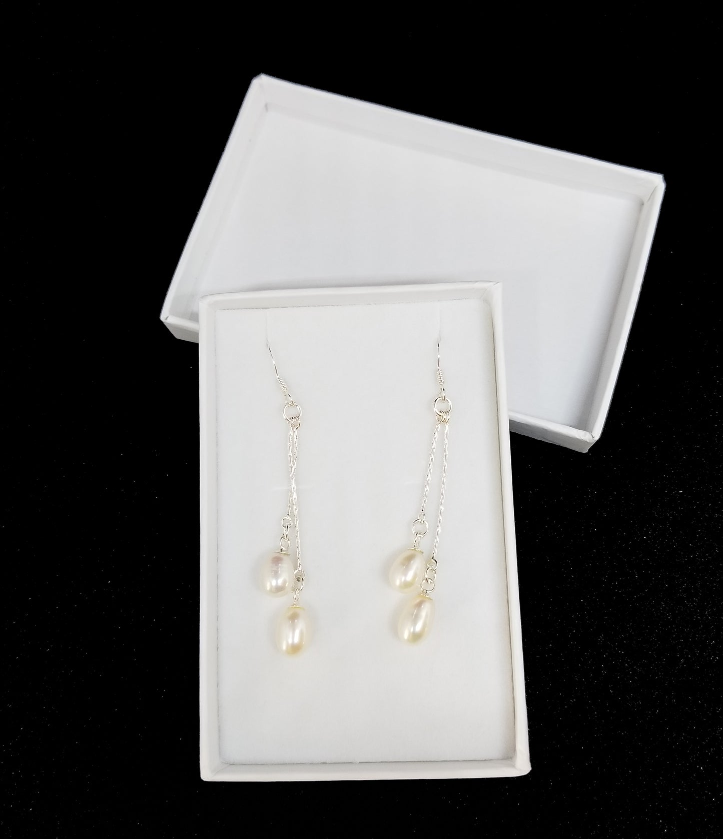 Twin Pearl Cascade Earrings - Palo Verde Jewels