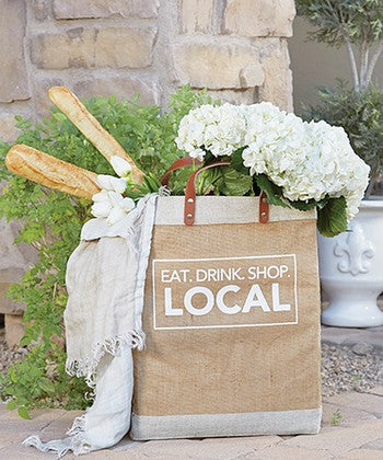 "Eat. Drink. Shop Local" Farmer's Market Tote - Palo Verde Jewels