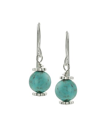 Turquoise & Sterling Silver Bead Drop Earrings - Palo Verde Jewels