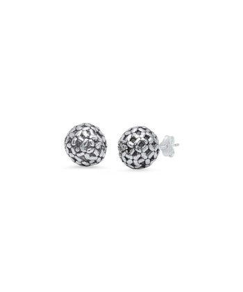 Sterling Silver Bali Ball Stud Earrings - Palo Verde Jewels