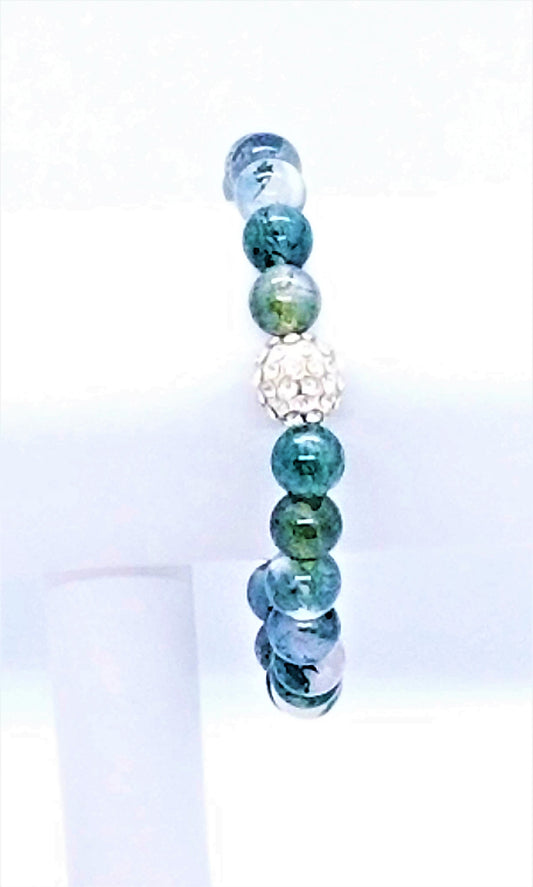 Agate and Crystal Bracelet - Palo Verde Jewels