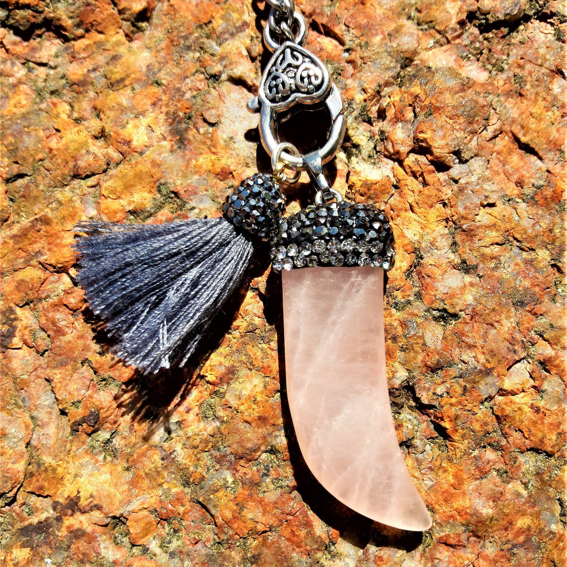 Rose Quartz Pendant Necklace - Palo Verde Jewels