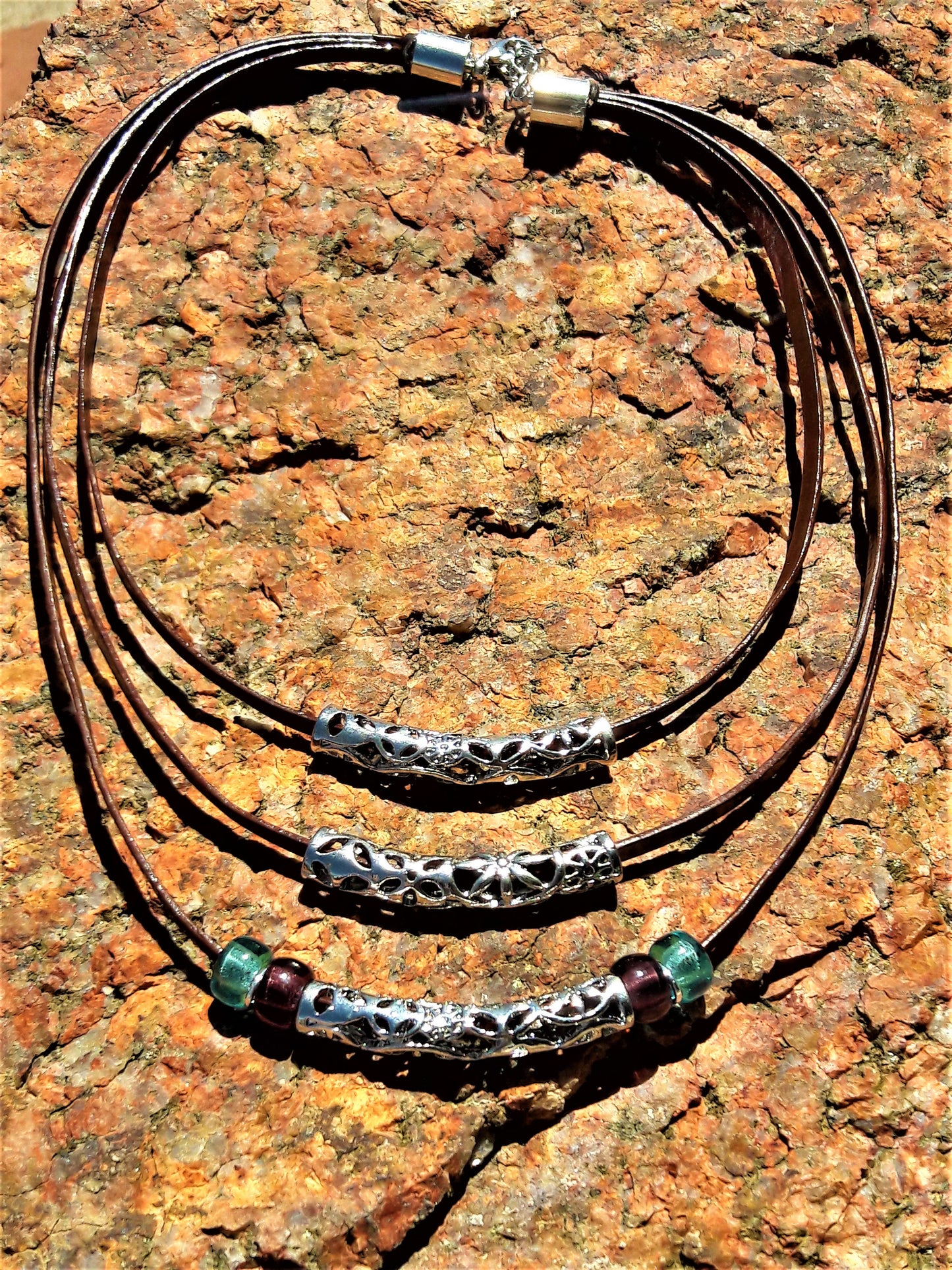 Curved Bar Layered Necklace - Palo Verde Jewels