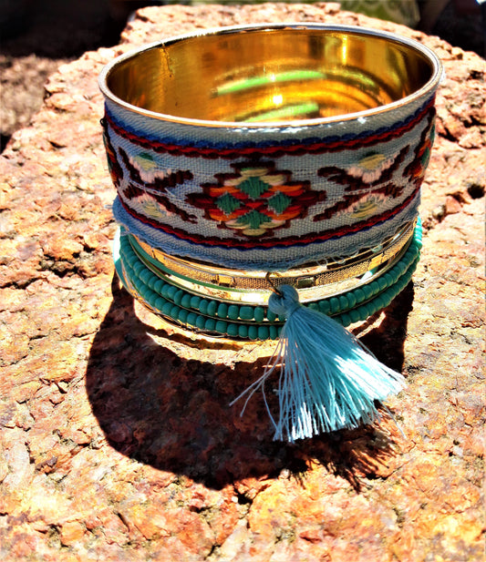 Teal Bangle - Palo Verde Jewels