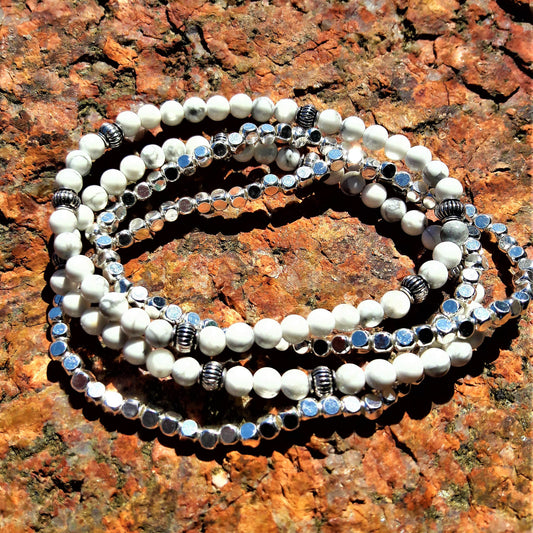 White Turquoise Bracelet - Palo Verde Jewels