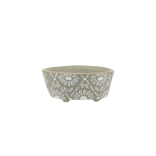 Bathtub Soap Dish Floral Gray